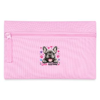 Love Overload French Bulldog Hearts - Pencil Case - pink - Front