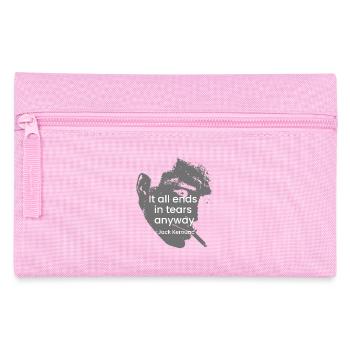 Kerouac Noir Teardrop Quote Tee - Pencil Case - pink - Front
