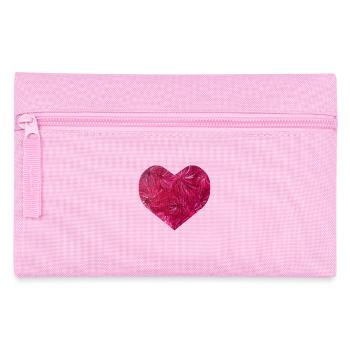 Herzmotiv - handgemalt von Martina Eßer - Federtasche - Rosa - Vorne
