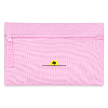 Palm Tree Sun Line - Pencil Case - pink - Front