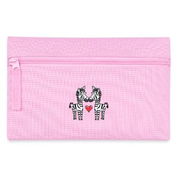 Zebra Couple Heart - Pencil Case - pink - Front
