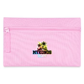 Mykonos 2025 Palmen Bunt - Federtasche - Rosa - Vorne