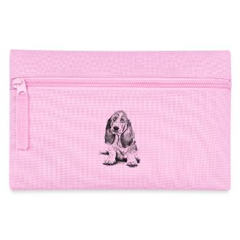 Basset-Hound - Pencil Case - pink - Front