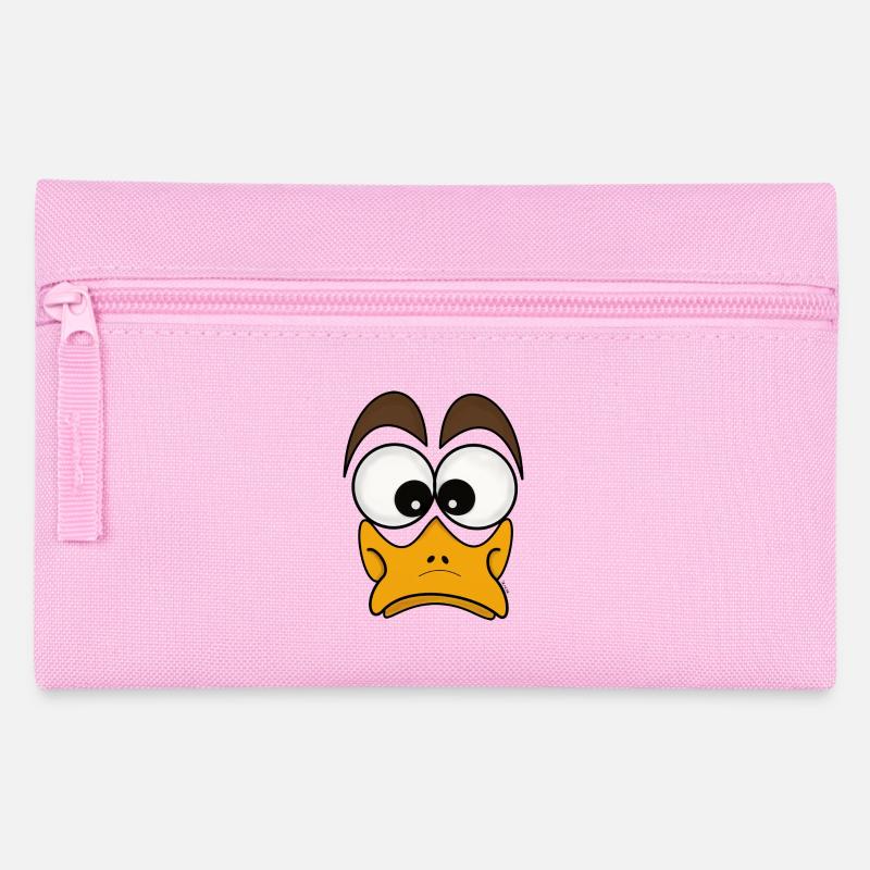 Comic Ente schielend - Federtasche - Rosa