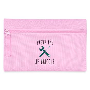 j'peux pas je bricole - Trousse - rose - Devant