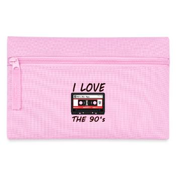 I Love The 90's 90er, 90s, dance, Musik, neunziger - Federtasche - Rosa - Vorne