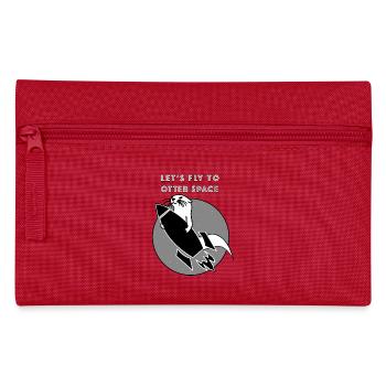 LET´S FLY TO OTTER SPACE - SCHWARZE RAKETE - Federtasche - Rot - Vorne