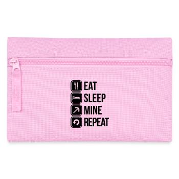 eat sleep mine repeat - Trousse - rose - Devant