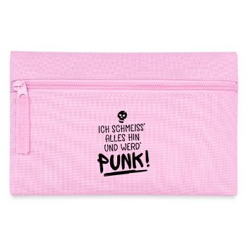punk spruch humor - Federtasche - Rosa - Vorne