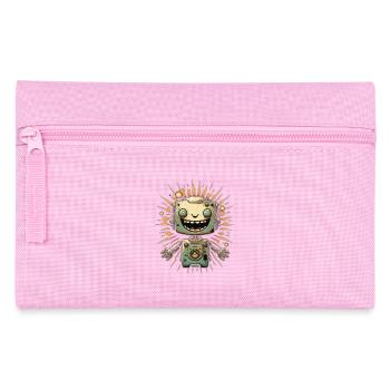 Sunburst Robot Grin - Pencil Case - pink - Front