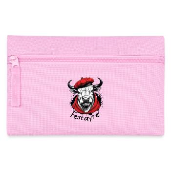 Festayre, féria et taureau béret et foulard rouge - Trousse - rose - Devant