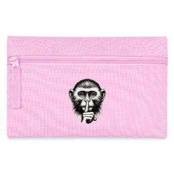 Silent Monkey - Logo - Pencil Case - pink - Front