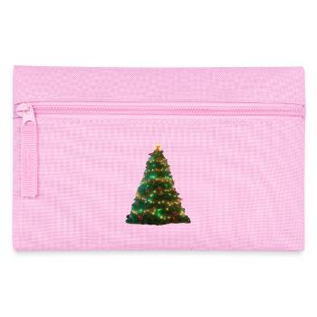 Twinkling Christmas Tree Lights - Pencil Case - pink - Front