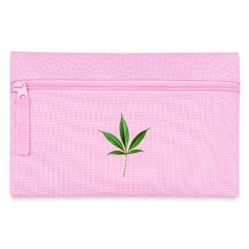 Marihuana Hanf (Cannabis) - Federtasche - Rosa - Vorne