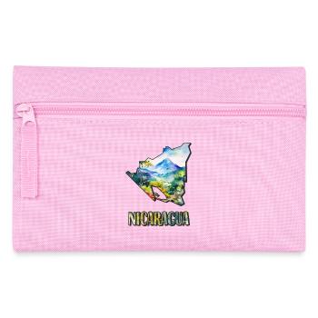 Aquarell Landkarte Nicaragua - Federtasche - Rosa - Vorne
