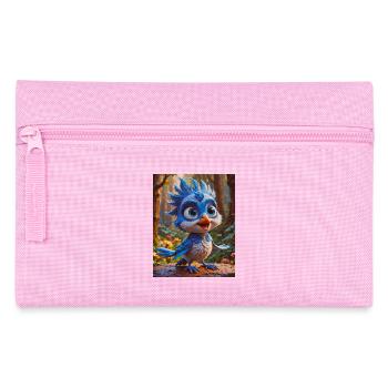 super cute birds around the world – blue jay - Pencil Case - pink - Front