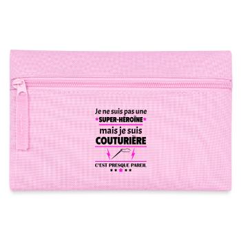 Pas super-héroïne couturière, fête des mères - Trousse - rose - Devant