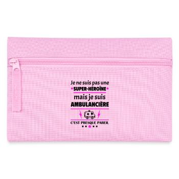 Pas super-héroïne ambulancière, fête des mères - Trousse - rose - Devant