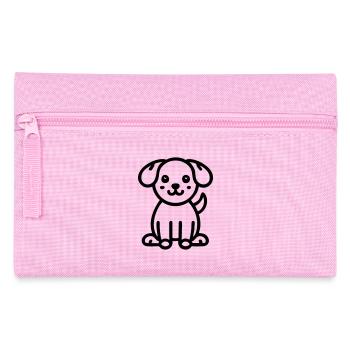 süßer Welpe Hund Doggy - Federtasche - Rosa - Vorne