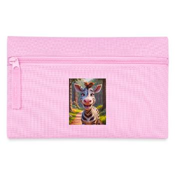 Super süße afrikanische Tiere Zebra - Federtasche - Rosa - Vorne