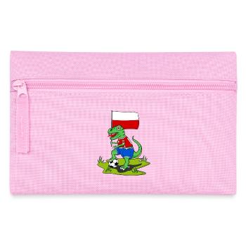Drapeau de la Pologne dinosaure Rex football - Trousse - rose - Devant