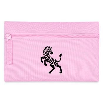 Zebra Silhouette Kunststück Minimal Design - Federtasche - Rosa - Vorne
