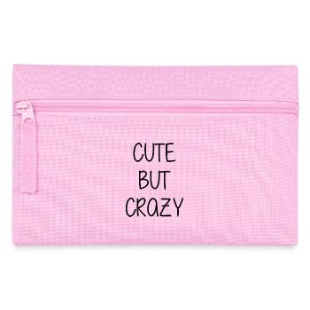 Mignon mais fou - Citation cool - Doux mais fou - Trousse - rose - Devant