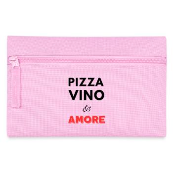 Pizza, Vino & Amore - Federtasche - Rosa - Vorne
