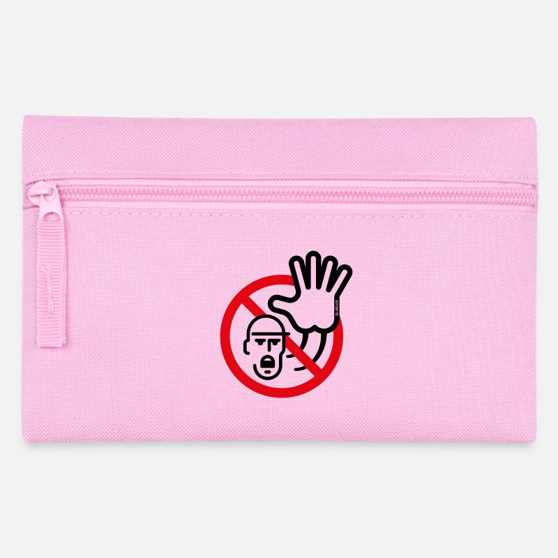 Warning Sign / Caution / Stop (Symbol / 2C) - Pencil Case - pink