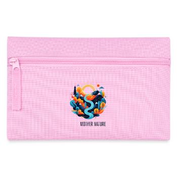 Mutter Natur | Farbenprächtige Landschaft im Flat - Federtasche - Rosa - Vorne
