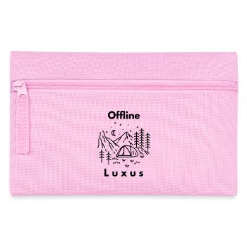 Offline camping is luxury - Pencil Case - pink - Front