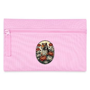 Tiger und Pfingstrosen Vintage Illustration - Federtasche - Rosa - Vorne