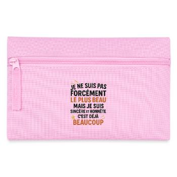 Sincere honest humorous quote - Pencil Case - pink - Front