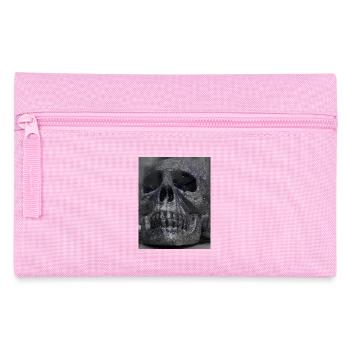 Glitzernder Schädel in der Dunkelheit - Federtasche - Rosa - Vorne