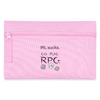 IRL sucks go play RPG (black) - Pencil Case - pink - Front