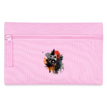 Rock Grunge Music Art – Guitar & Boombox - Pencil Case - pink - Front