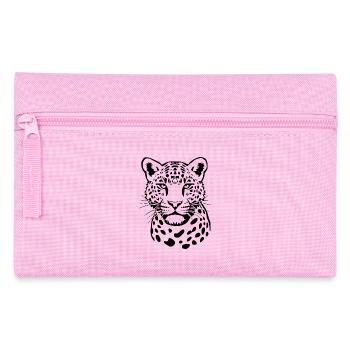 Leopard schwarz Geschenk Weihnachten  - Federtasche - Rosa - Vorne