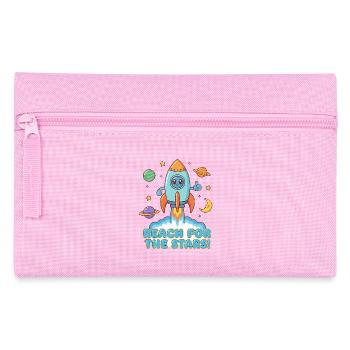 Voyage en fusée vers les étoiles - Atteindre les étoiles - Trousse - rose - Devant