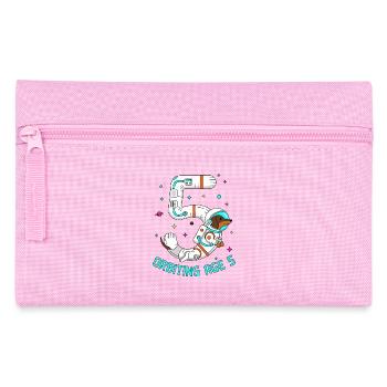 Orbiting Age 5 Dackel Weltraum - Federtasche - Rosa - Vorne
