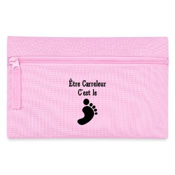 Being a tiler is the foot – passion for the job - Pencil Case - pink - Front