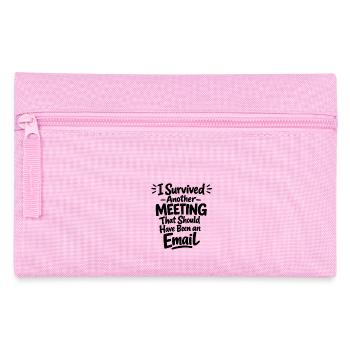 Witziges Bürohumor Meeting E-Mail Design - Federtasche - Rosa - Vorne