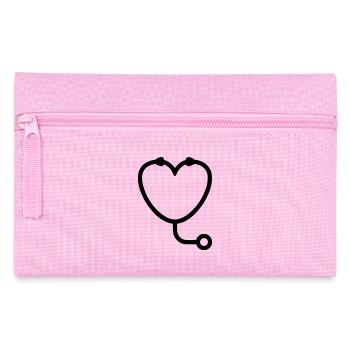 Vet Heart Stethoscope Logo - Pencil Case - pink - Front