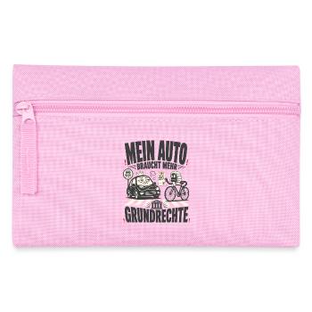 Mein Auto braucht mehr Grundrechte - Federtasche - Rosa - Vorne