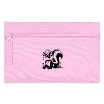 Kleines süsses Baby Stinktier Bleistift Zeichnung - Federtasche - Rosa - Vorne