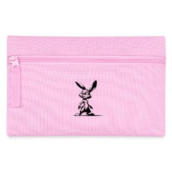 Lapin avec de grands yeux et de grandes oreilles - Trousse - rose - Devant
