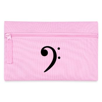bass clef - Pencil Case - pink - Front
