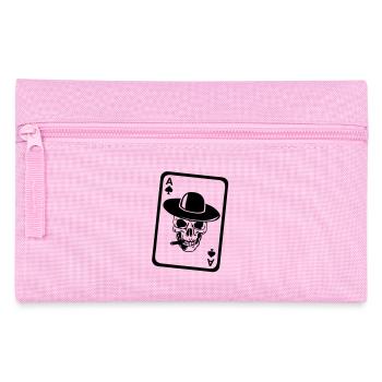 poker tete mort as skull dead card carte - Trousse - rose - Devant