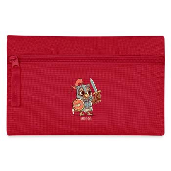 Chevalier Chouette Animal Pun Chemise - Trousse - rouge - Devant