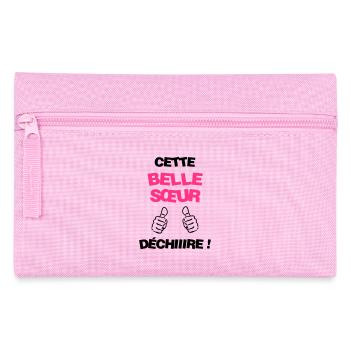 Mariage Amour Marié Mariée EJG EVJF Mari Femme - Trousse - rose - Devant