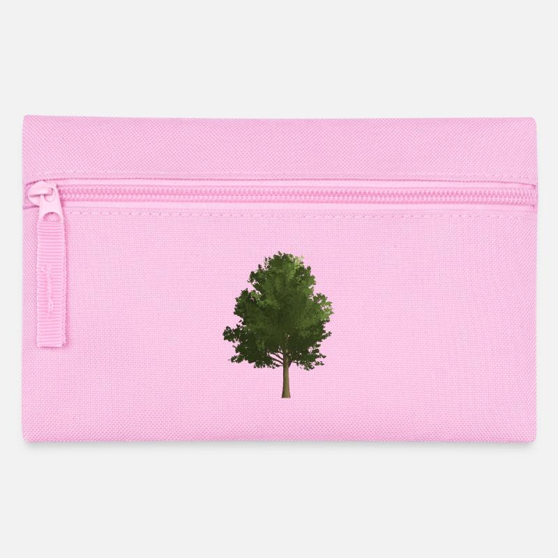 Tree French maple, colored, green - Pencil Case - pink